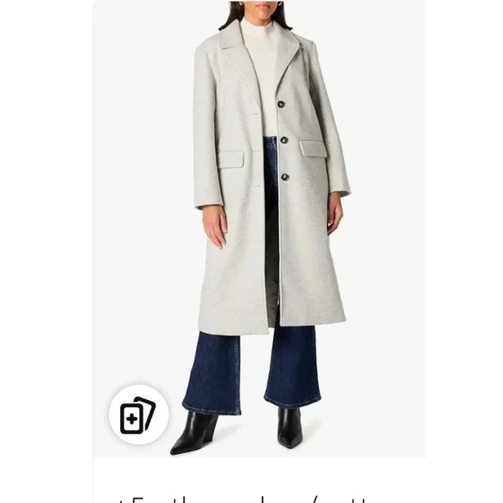 The Drop‎ Women's Liam Loose Overcoat, Long Sleeve, Gray, Size L